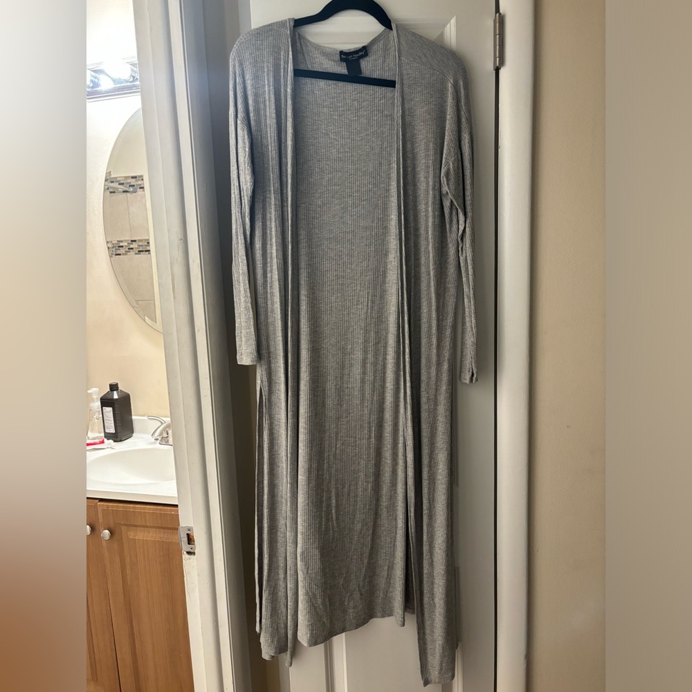 Grey Cardigan with slit down the sides